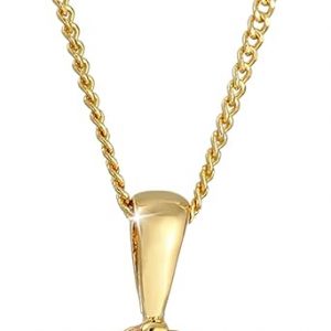 Collier Femmes avec Pendentif Élégant avec Diamant (0.12 ct.) en Or Jaune