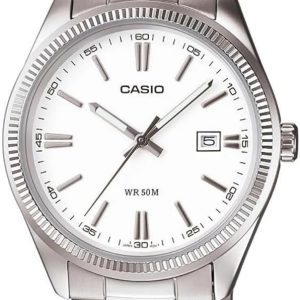 Casio Herren Analog Quarz mit Edelstahl Armbanduhr