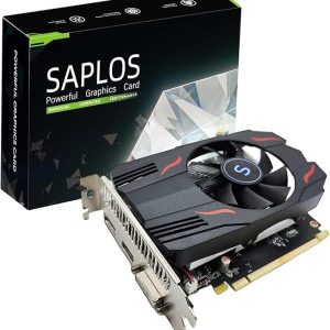 SAPLOS Radeon RX 550 Carte graphique, 4GD5, 128 bits, DisplayPort DVI-D HDMI, carte vidéo pour jeux PC, GPU, PCIe x 8