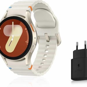 Samsung Galaxy Watch7, Montre Connectée, Suivi de Santé, Suivi de Sport, 40mm, Bluetooth, Crème, Galaxy AI, Chargeur secteur inclus