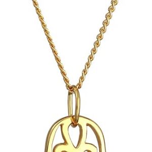 ollier Femme Pendentif Main avec Diamant (0,03 ct.) en Or Jaune