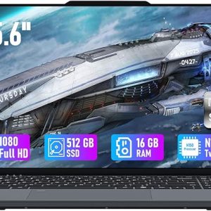 15,6 Pouces Ordinateur Portable 16Go RAM DDR4 SSD 512Go Processeur N150 (4C, 4T jusqu’à 3,6GHz) Écran IPS FHD WIN11 PC Portable WiFi BT Clavier rétroéclairé Déverrouillage par empreinte digitale