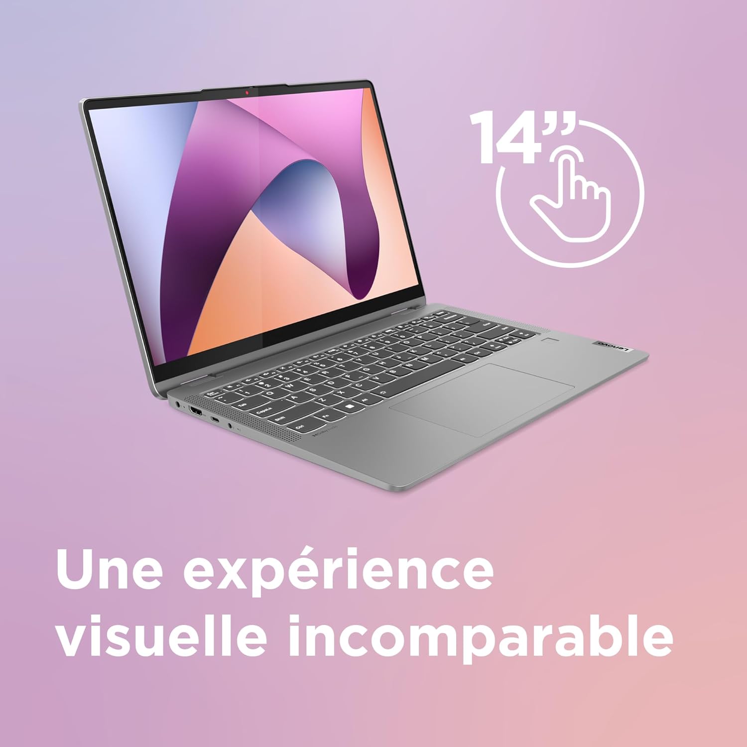Lenovo IdeaPad Flex 5 14ABR8 - Ordinateur Portable 14'' WUXGA Tactile (AMD Ryzen 7 5825U, RAM 16Go, SSD 512Go, AMD Radeon Graphics, Windows 11 Home) Clavier AZERTY Français - Gris – Image 7