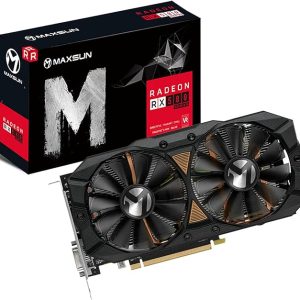 maxsun Carte Graphique AMD Radeon RX 580 8go 2048SP GDDR5 pour PC Gaming 256 Bits DirectX 12 DVI, HDMI, DisplayPort Multi moniteurs Extender Blanche Décodage 4k (Noir)
