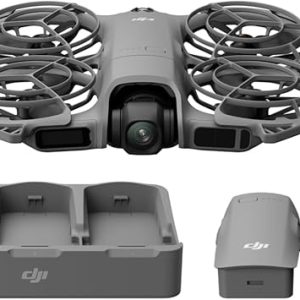Bundle Fly More DJI Neo 2 (drone seul), drone caméra 4K, décollage & atterrissage de la main, contrôle gestuel, ActiveTrack, détection obstacles omnidirectionnelle, drone pour débutants, 3 batteries
