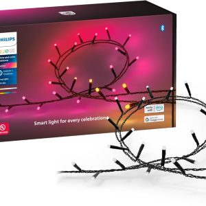 Philips Hue White and Color ambiance, Guirlande Lumineuse festive, 250LEDs, 20 mètres, fonctionne avec Alexa, Google Home et Apple Homekit