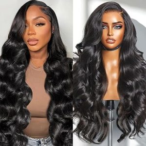 22 Pouces Perruque Cheveux Humain Femme Naturelle Brésilien Densité 200% 13×4 Body Wave Lace Wig Perruque Femme Glueless Lace Wig Human Hair Sans Colle Couleur Naturelle