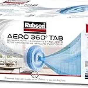 Rubson AERO 360° TAB, recharges en tabs neutres pour absorbeur d’humidité, ultra absorbantes et anti odeurs recharges pour déshumidificateurs AERO 360°, 6 x 450 g