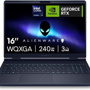 Alienware 16x Aurora PC Portable Gaming AC16251-16″ WQXGA 240Hz G-Sync, Intel Core Ultra 9 275HX Series 2, NVIDIA GeForce RTX 5070, 32Go RAM, 1To SSD, Windows 11 Home, Clavier RGB AlienFX Azerty