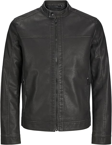 JACK & JONES Washed PU Jacket Jjewarner Noos Veste en polyuréthane délavé Homme – Image 2
