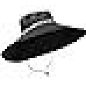 Casquette de plage réglable de 15 cm à large bord chapeau de soleil à séchage rapide (noir)