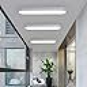 Modern LED Rectangular Ceiling Light 3000K/4000K/6000K – Stylish Iron Fixture for Home Hallway Hotel Bedroom Decor – White Light 65cm Long Luminaire