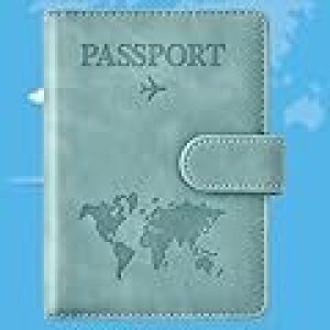 Étui de passeport de voyage pour homme et femme, étui portefeuille pour passeport essentiel de voyage, durable et élégant, marron, 2.5 inches x 2.5 inches x 0.2 inches, Marron