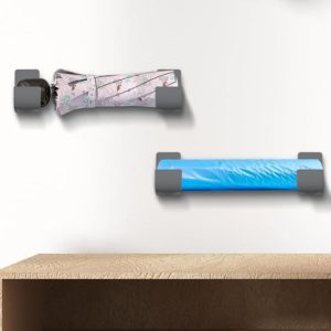 Lot de 4 étagères de rangement de cuisine sans perçage avec crochets adhésifs pour sacs en plastique et papier parchemin, montage mural, porte d&rsquo;armoire, économie d&rsquo;espace, organisation de la maison