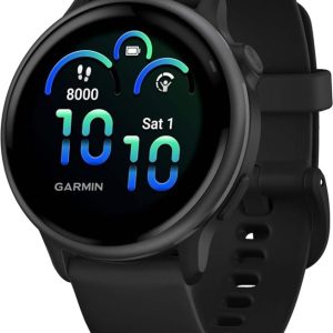 Garmin vívoactive 6 – Montre connectée avec GPS Forme & santé avec écran Ultra-Lumineux – Gray avec boîtier Noir
