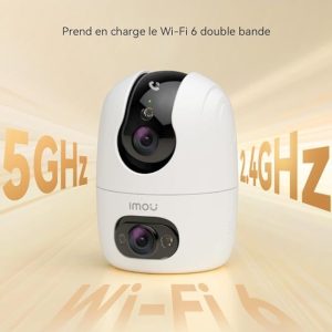 Imou 4K(4MP+4MP) Caméra Surveillance WiFi Intérieur Double Objectif, WiFi 2,4G/5GHz, Vision Nocturne Couleur, Détection de Personnes/Animaux, Suivi Automatique, Compatible Alexa pour Bébé/Chien/Maison Visiter la boutique Imou