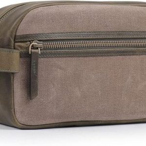 Londo – Articles de toilette en cuir véritable Dopp kit, sac de rangement pour organisateur de rasage pour maquillage, étui – Unisexe