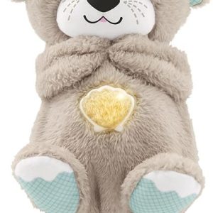 Fisher-Price Ma Loutre Câlins Bonne Nuit Peluche | Peluche Veilleuse Bébé Musicale et Lumineuse | Veilleuse Doudou Bruit Blanc Bébé | Cadeau Naissance Fille et Garçon Nouveau né, FXC66
