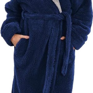 Robe de Chambre Femme Polaire: Peignoir de Bain Longue Hiver Chaude Doux Microfibre Douce et Épaisse Pour Femme Enceinte Maman Chambre Maison Noël Cadeau