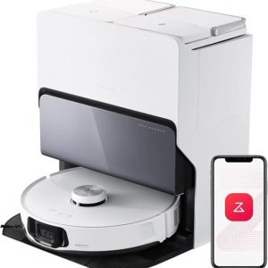 roborock S8 MaxV Ultra Aspirateur Robot avec 8-en-1 Station, Robot Aspirateur Laveur avec Brosse Latérale & DuoRoller Aspiration 10000 Pa, Auto-Nettoyage du Serpillière et de la Planche à Linge à 60℃