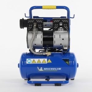 MICHELIN Compresseur d&rsquo;Air Mobile Silencieux MX 10/1, Compresseur d&rsquo;Air Sans Huile, Pression Maximale 8 Bar, Puissance 1 CV, Réservoir 10 litres, Niveau Sonore 58 dB LpA