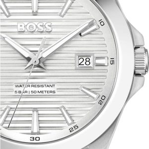 BOSS Montre à Mouvement à Quartz Trois Aiguilles pour Homme Collection Strike avec Bracelet en Acier Inoxydable