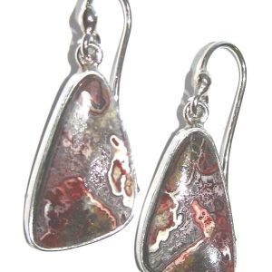 boucles d&rsquo;oreilles agate argent 925%