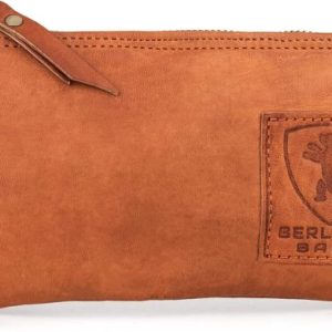 Berliner Bags Vintage Trousseau en Cuir pour Crayons et Stylo, Trousse Universitaire, Étui en Cuir, pour Hommes et Femmes – Marron