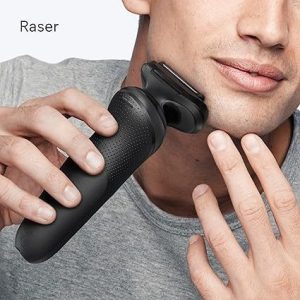 Braun Rasoir Electrique Homme Series 5 52-N1000SI Noir, Etanche, Lames Flexibles Pour Raser Doucement Visage et Barbe, 2 Modes De Rasage, Coffret Avec Brosse De Nettoyage, Emballage En Carton