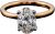 YUGNA Bague de fiançailles en argent sterling 925 plaqué or 14 carats et moissanite de 3 mm (DEF-VVS) avec pierre de naissance d’avril pour femme RNG-1323 Argent sterling Moissanite