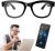 Lunettes intelligentes IA, avec caméra 500 W, ChatGPT intégré, commande vocale, Wi-Fi 4.0 + Bluetooth 5.3, lunettes de soleil avec traducteur Bluetooth intelligent, pour la musique et les appels,B