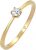Bague Femmes Solitaire Fiançailles avec Diamant (0.11 ct.) en Or Jaune