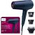 Philips 5000 Series – sèche-cheveux, technologie ThermoShield, ionique, 2 300 W, bleu métallique, avec concentrateur de 9 mm et 11 mm, diffuseur de volume, BHD510/20