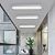 Modern LED Rectangular Ceiling Light 3000K/4000K/6000K – Stylish Iron Fixture for Home Hallway Hotel Bedroom Decor – White Light 65cm Long Luminaire