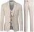 Allthemen Costumes Hommes Mariage 3 Pièces 2 Boutons élastique Veste Formel d&rsquo;affaires Couleur Unie