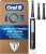 Oral-B Brosse A Dents Electrique iO 3 Noire, 3 Modes De Nettoyage Dont Blancheur, Brossage Silencieux, Capteur De Pression, 3 Brossettes De Rechange Oral B, Embouts Ronds, Chargeur, En Carton