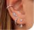 4 Paires Boucles d&rsquo;Oreilles Argent